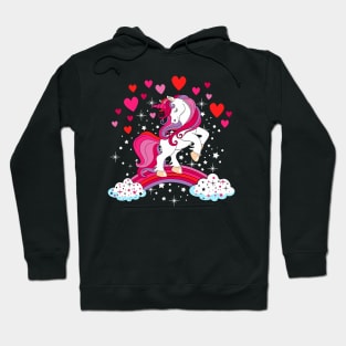 Unicorn Valentines day shirt toddler Girl Love Heart Rainbow Hoodie